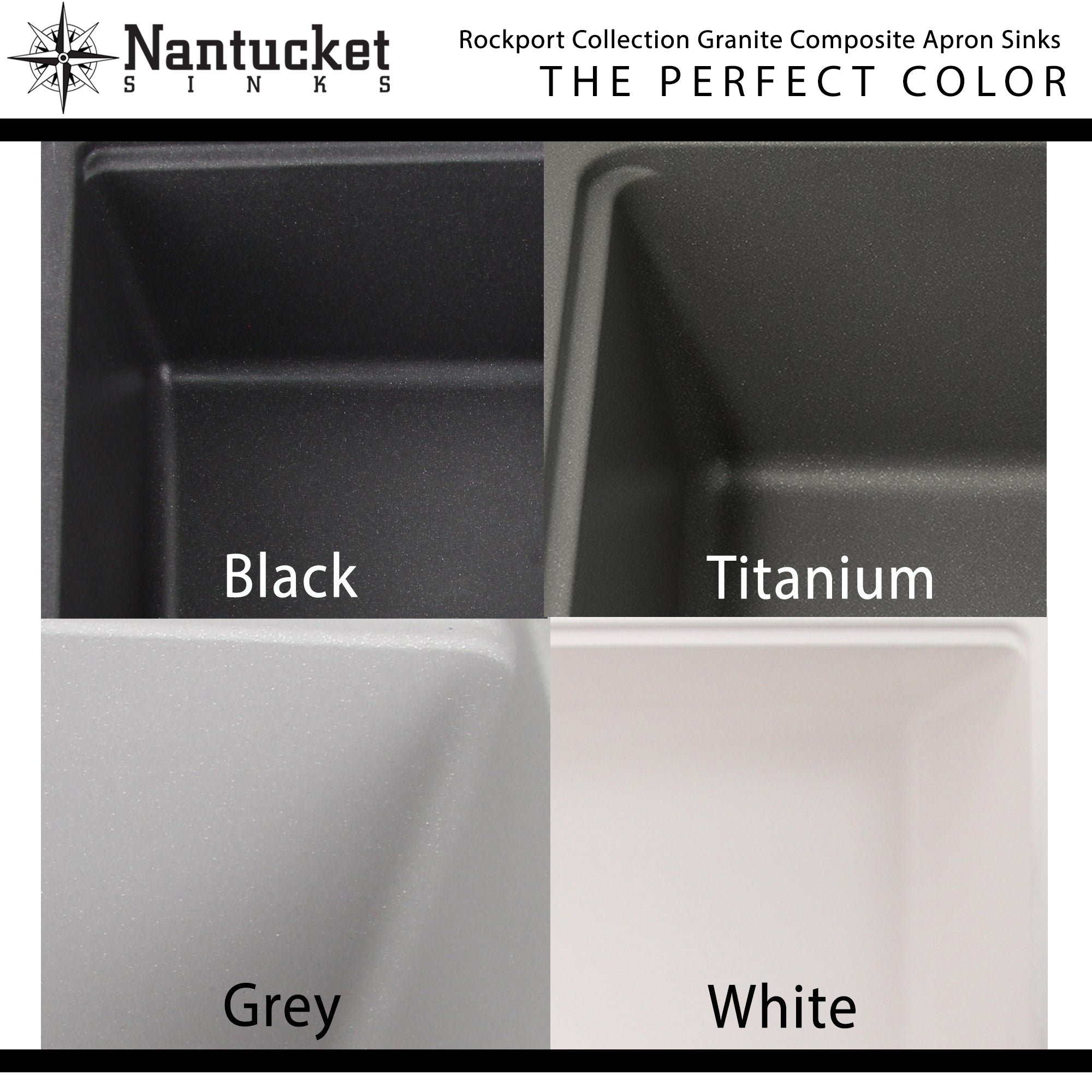 Alternate Image for Nantucket Sinks Rockport 30" Granite Composite Workstation Farmhouse Sink with Accessories, Black, PR3020-APS-BL