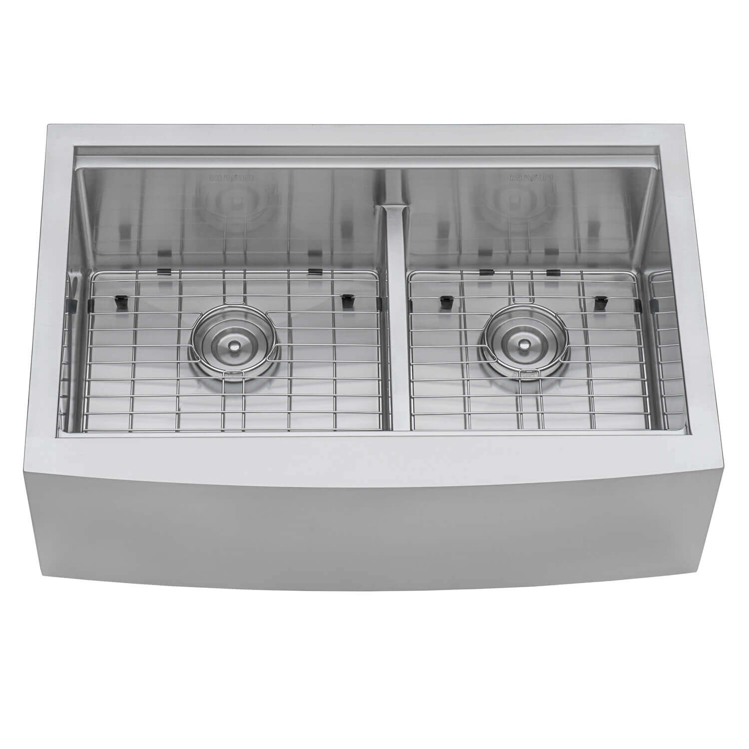 Alternate Image for Ruvati Verona 33" Stainless Steel Workstation Apron-front Farmhouse Sink, 60/40 Low Divide Double Bowl, 16 Gauge, RVH9201
