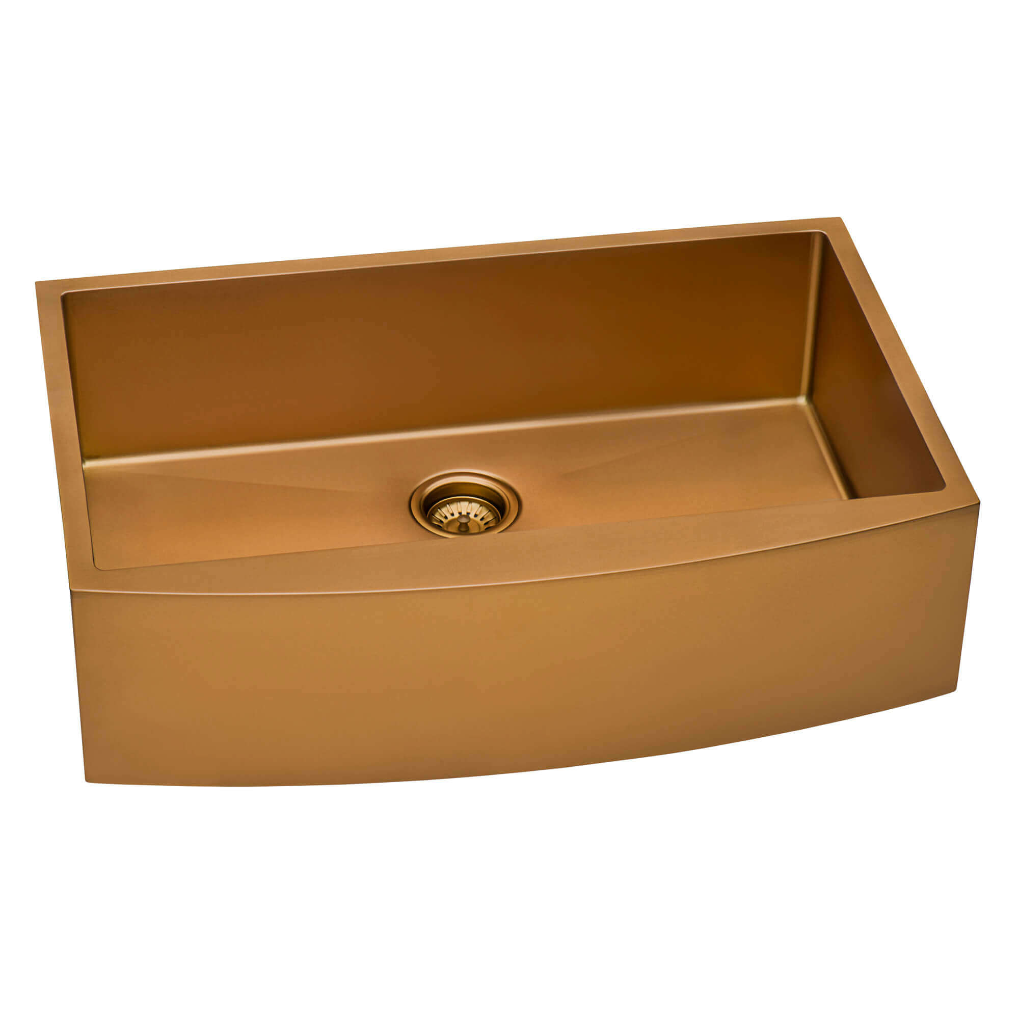 Alternate Image for Ruvati Terraza 33" Stainless Steel Apron-front Farmhouse Sink, Copper Tone Matte Bronze, 16 Gauge, RVH9733CP