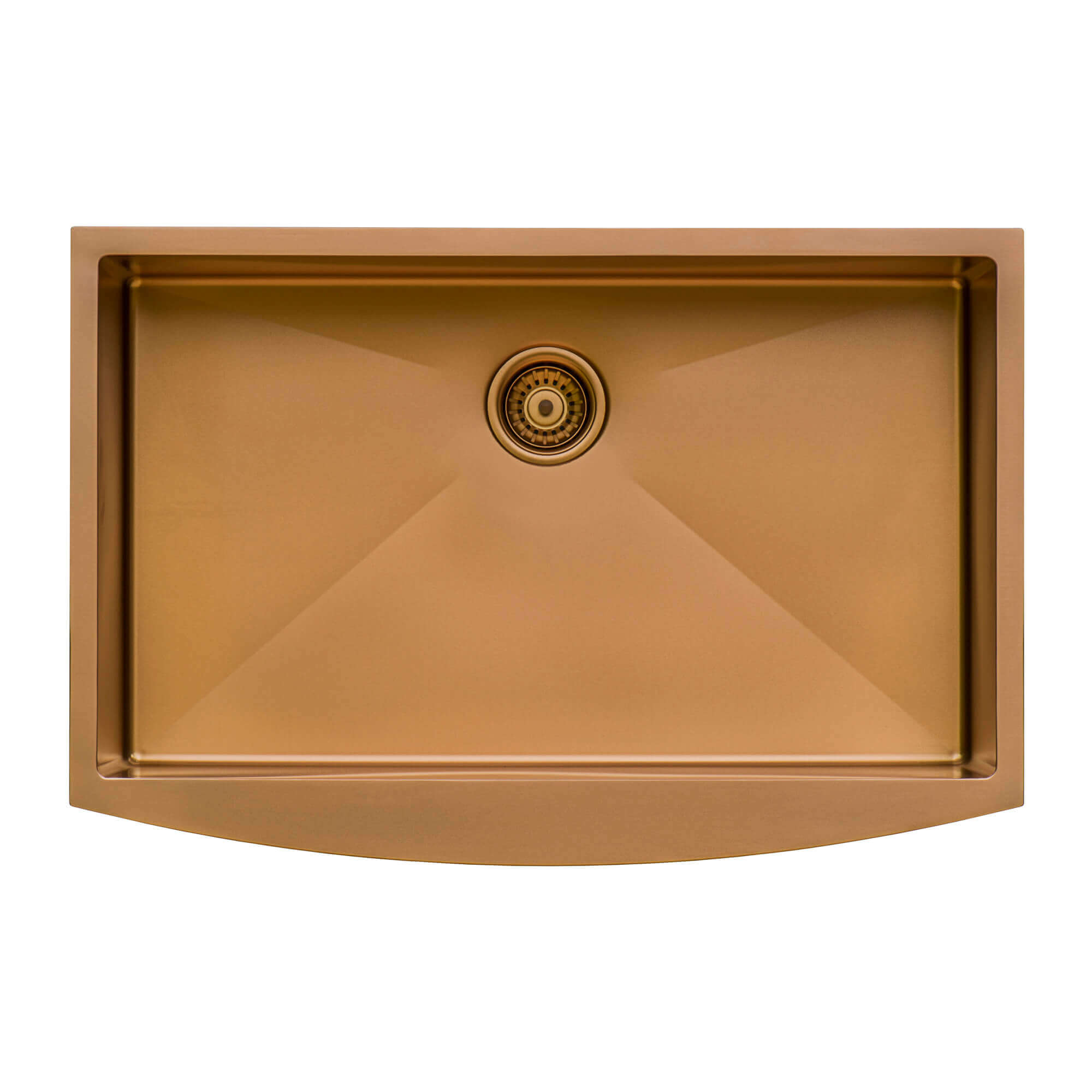 Alternate Image for Ruvati Terraza 33" Stainless Steel Apron-front Farmhouse Sink, Copper Tone Matte Bronze, 16 Gauge, RVH9733CP