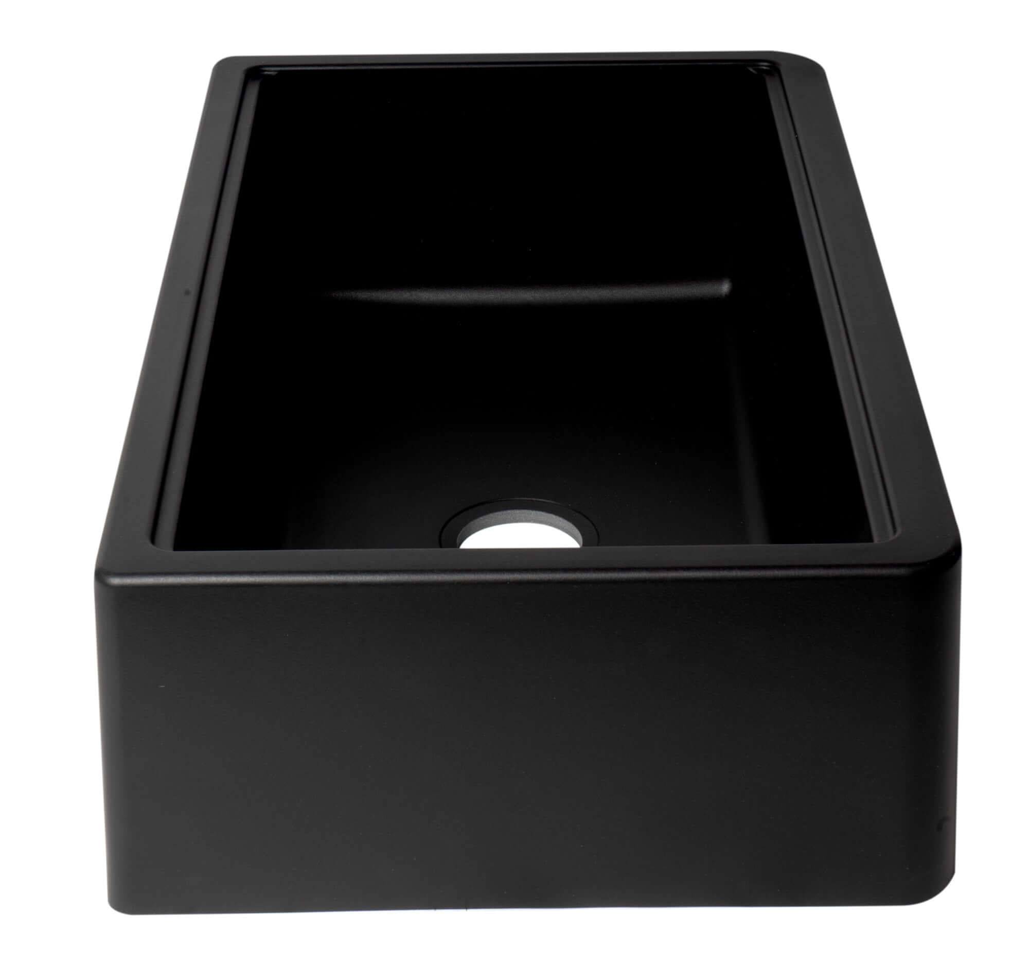 Alternate Image for ALFI brand 33" Granite Composite Workstation Farmhouse Sink with Accessories, Black, No Faucet Hole, AB33FARM-BLA