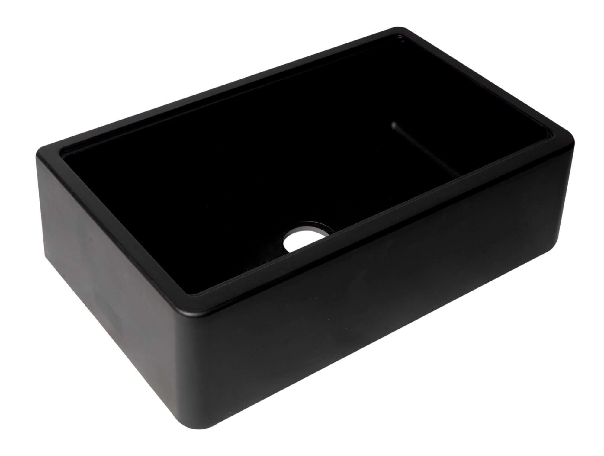 Alternate Image for ALFI brand 33" Granite Composite Workstation Farmhouse Sink with Accessories, Black, No Faucet Hole, AB33FARM-BLA