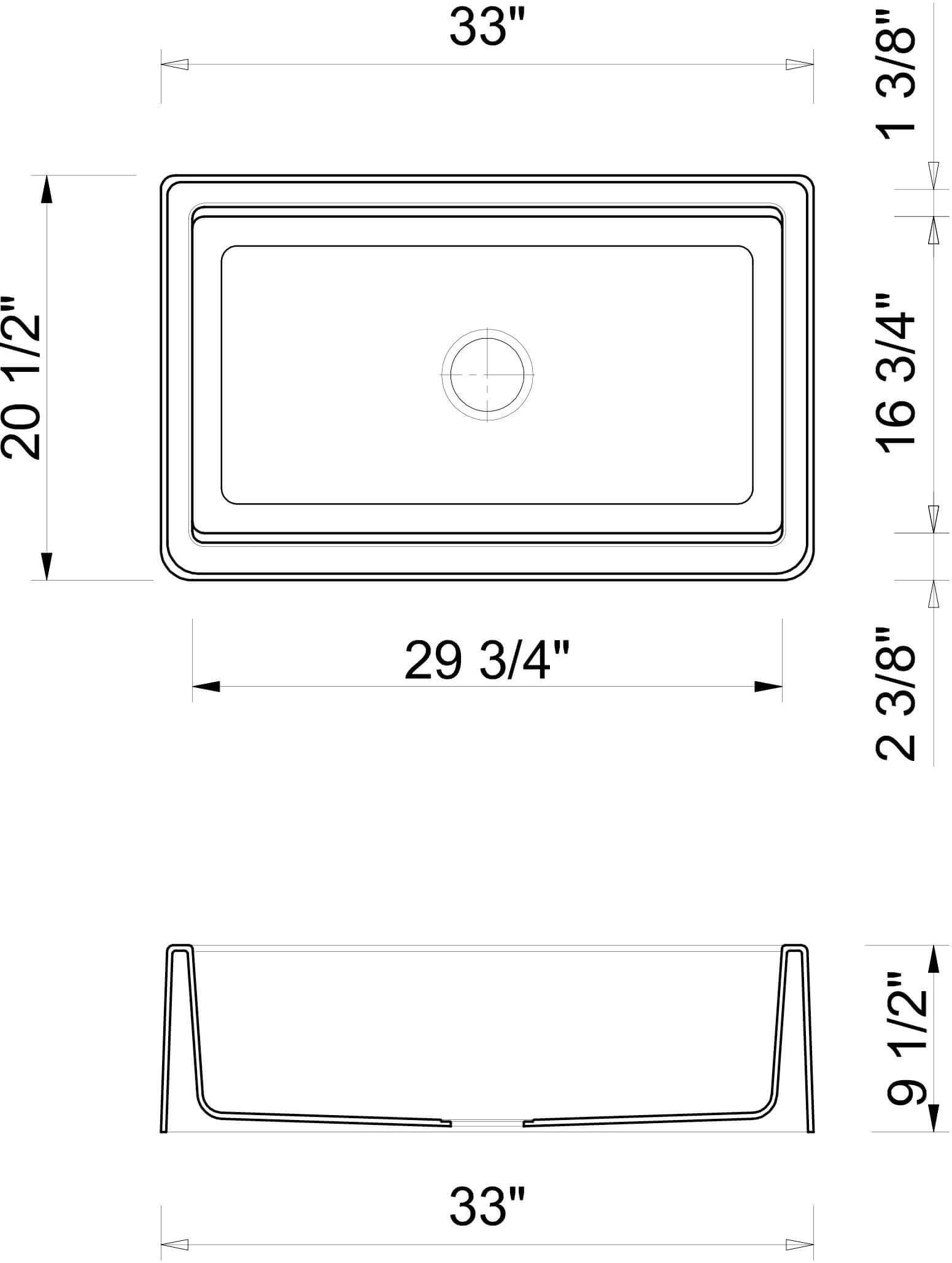 Alternate Image for ALFI brand 33" Granite Composite Workstation Farmhouse Sink with Accessories, Black, No Faucet Hole, AB33FARM-BLA