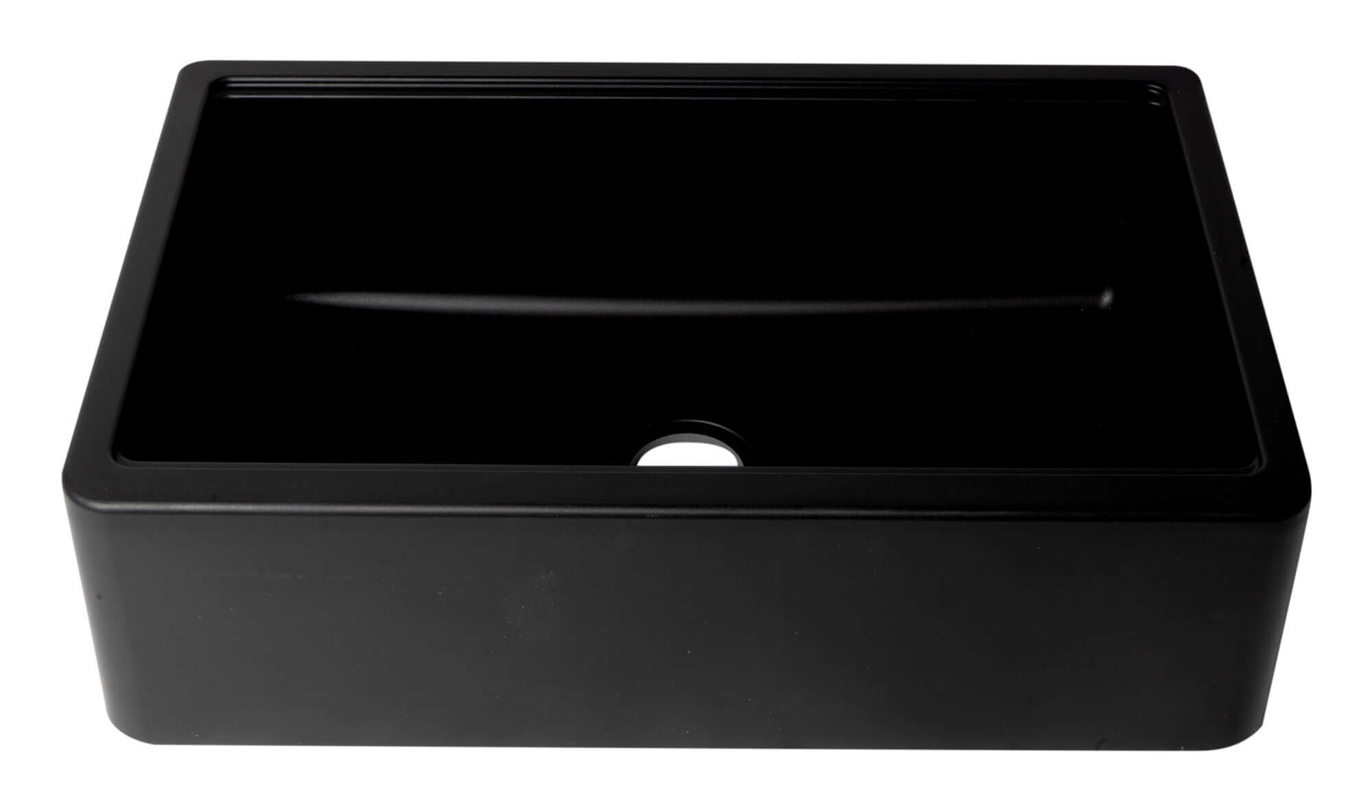 Alternate Image for ALFI brand 33" Granite Composite Workstation Farmhouse Sink with Accessories, Black, No Faucet Hole, AB33FARM-BLA