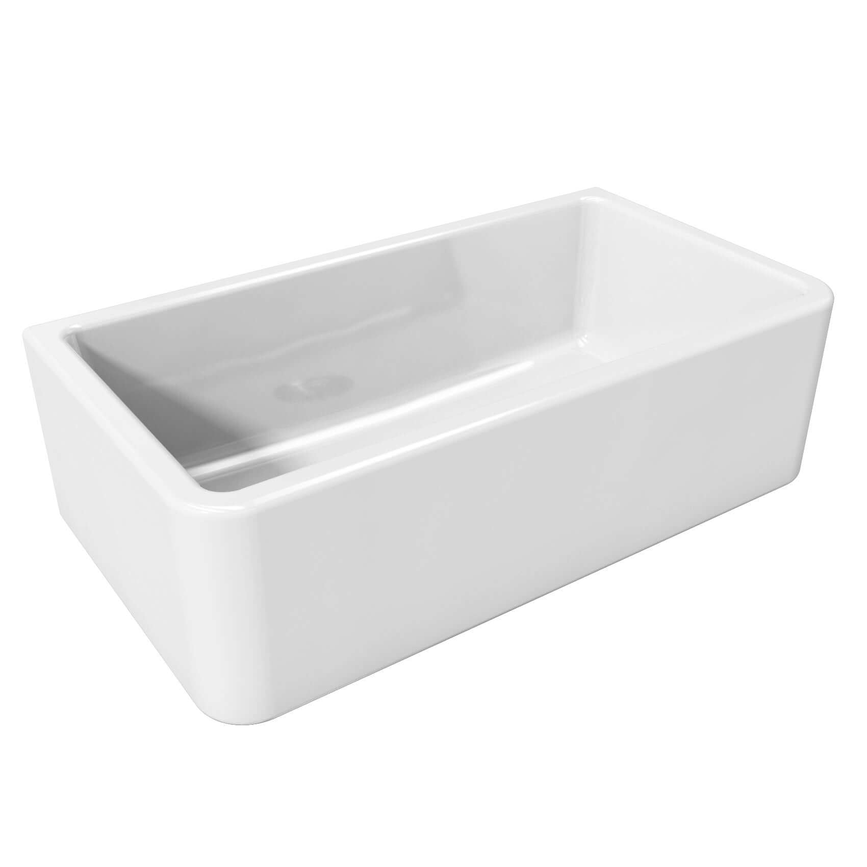 Alternate Image for Latoscana 33" Fireclay Single Bowl White Farmhouse Apron Sink, Reversible, LFS3318W